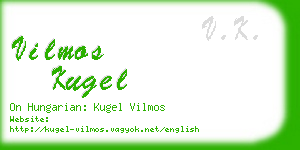 vilmos kugel business card